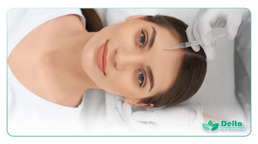 تصویری از زنی زیبا در حال مزوتراپی