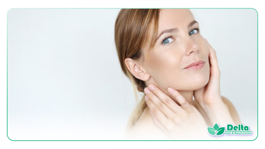 تصویری از زنی زیبا با پوستی سالم