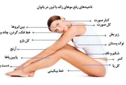 لیزر موهای زائد بدن خانم ها